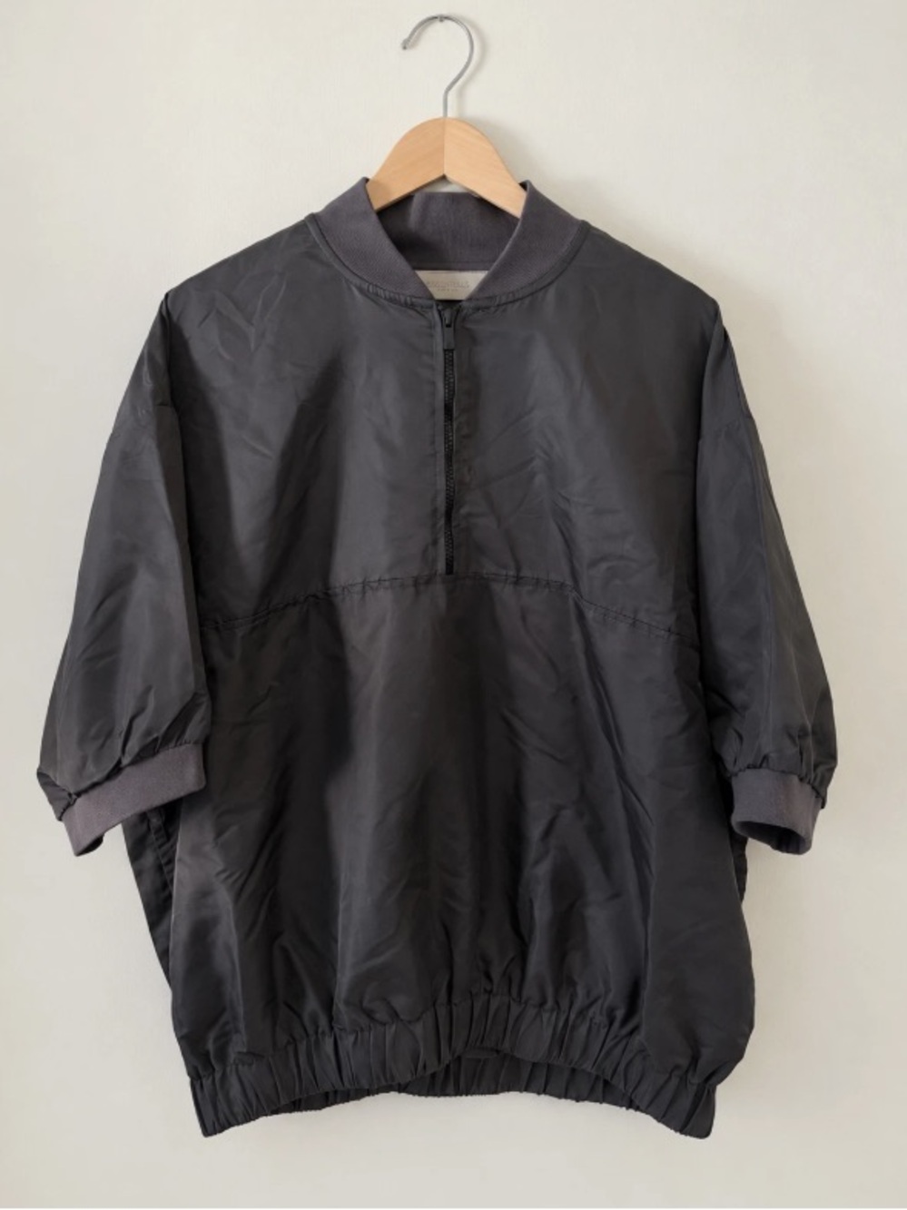 Fear of God Short-Sleeve Half-Zip Pullover - Charcoal Gray